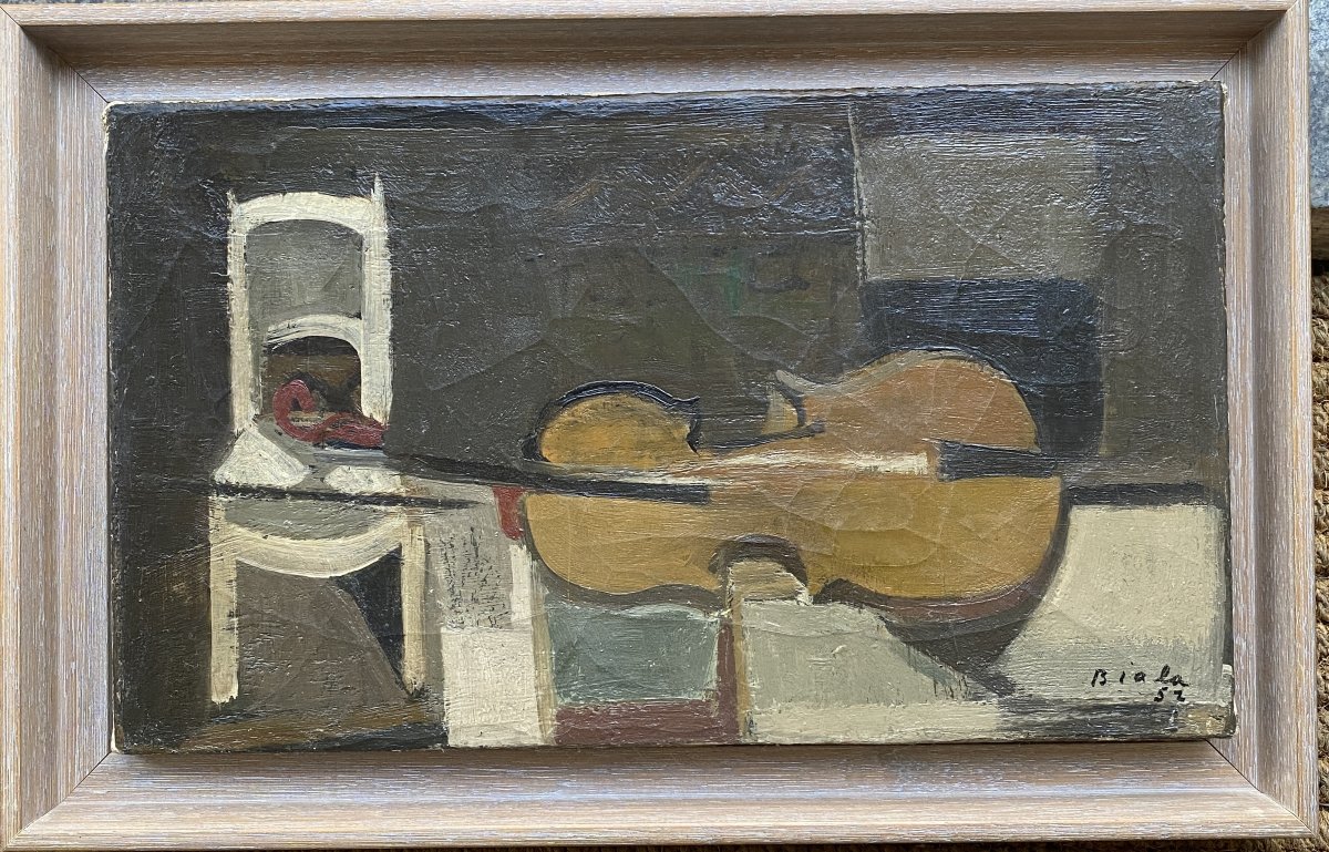 Janice Biala (biala Podlaska, 1903 – Paris, 2000) Poland Still Life With A Violin-photo-2