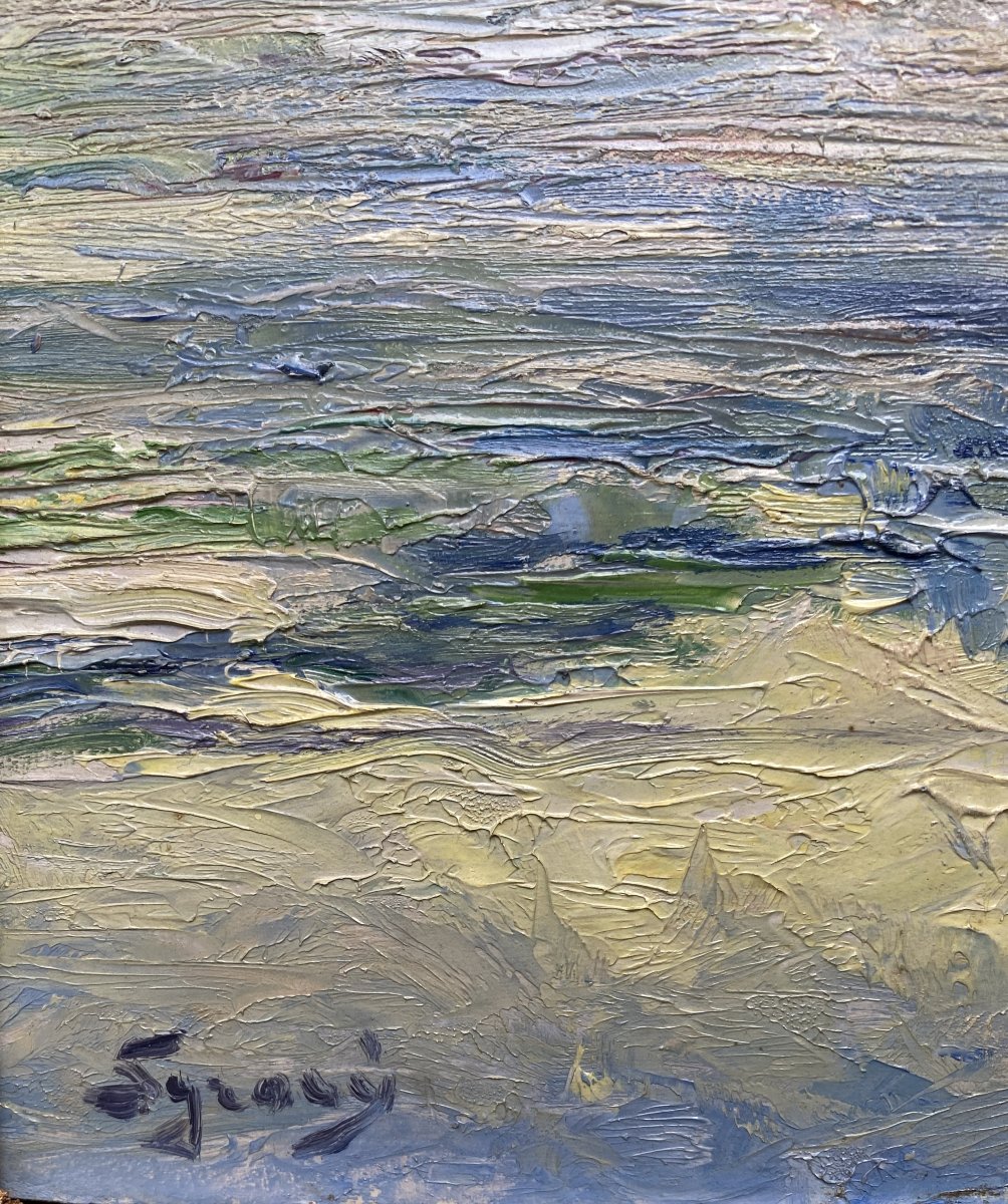 Josef Syrovy (přerov Nad Labem, 1879–prague, 1956) Czech Republic Fog Over The Water -photo-3