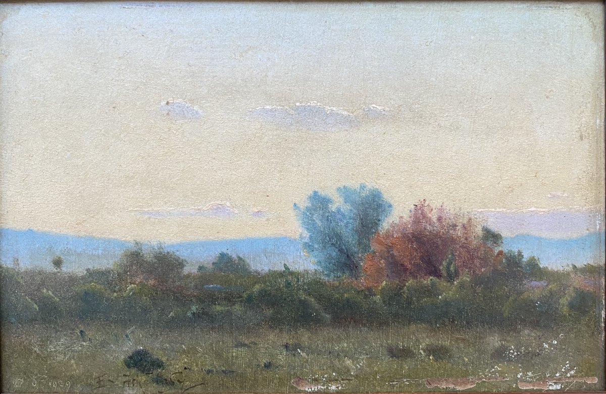 Édouard Athenosy (Saumane 1859 - 1934) Paysage du sud 