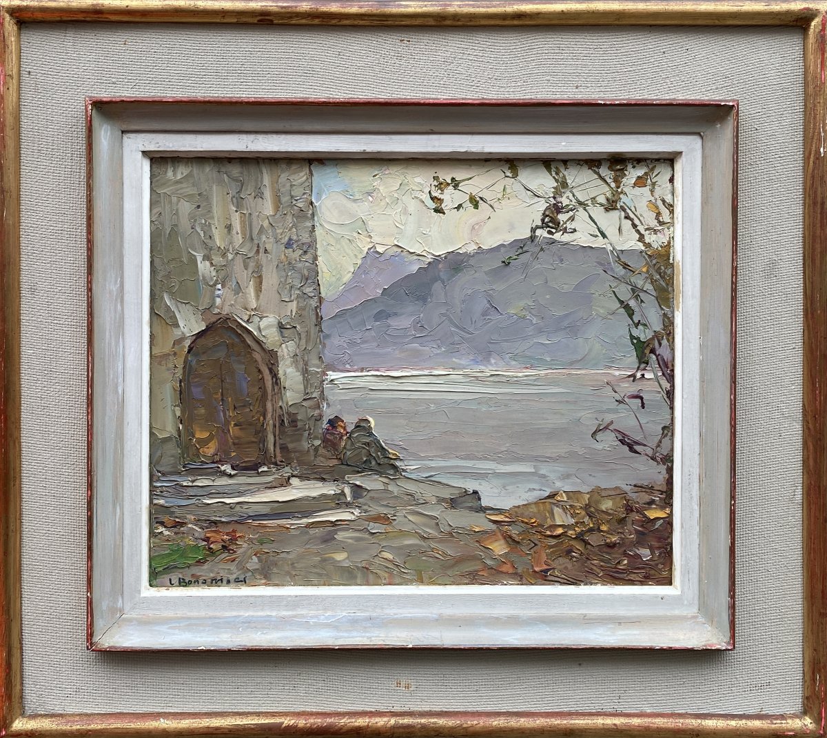 Louis Bonamici (livorno, 1878 – Le Lavandou, 1966) Italy  Lake Bourget -photo-2