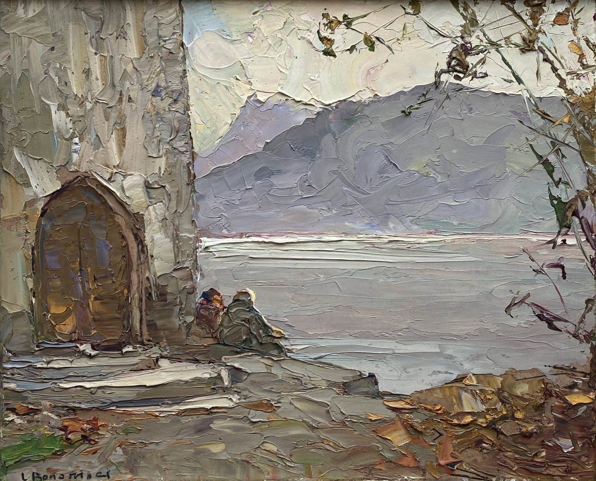 Louis Bonamici (livorno, 1878 – Le Lavandou, 1966) Italy  Lake Bourget 