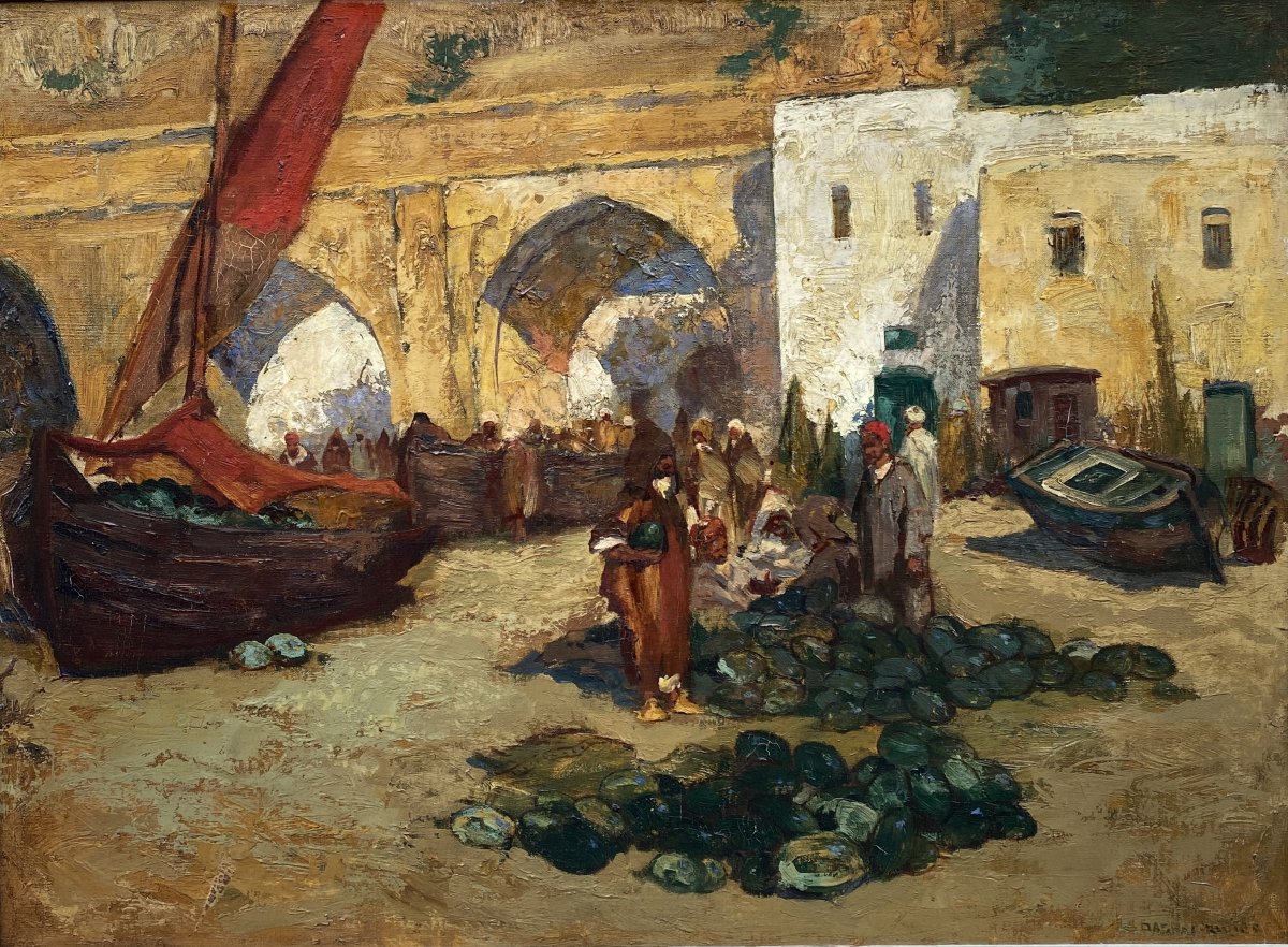 Charles-henri-gaston Dagnac-riviere (paris 1864 – Moret-sur-loing 1945)  Watermelon Seller 