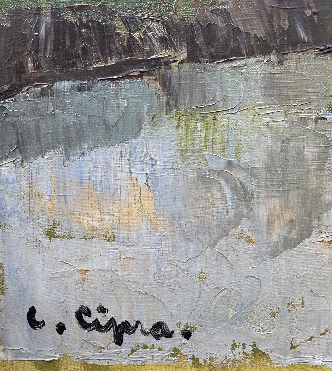 Jean Camille Cipra (pilsen 1892 – Paris 1952) Czech Republic Figures By The River -photo-3