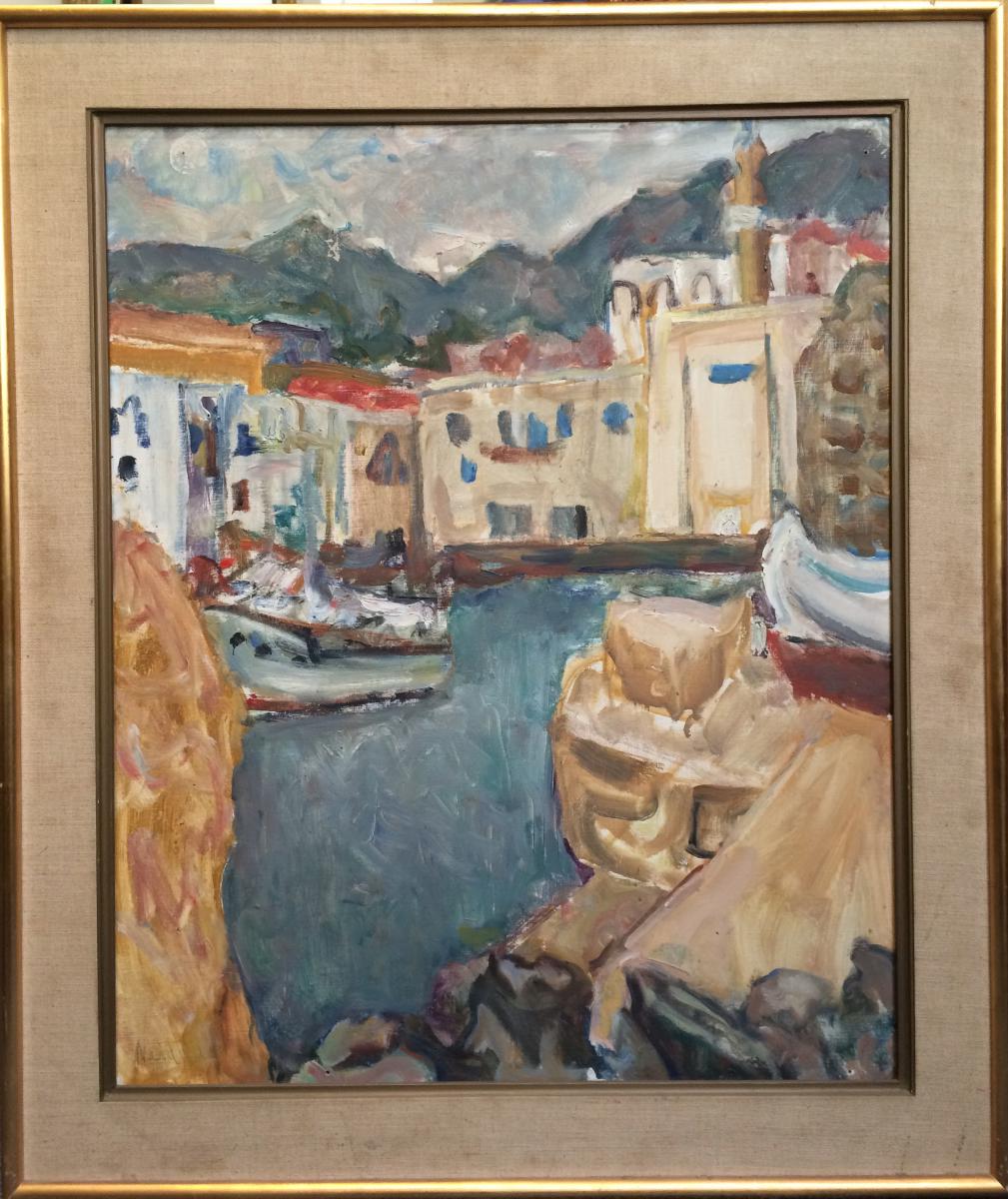 Vladimir Naiditch, (moscou 1903 - Paris 1980), Russe, Ecole De Paris, Port Du Sud De La France-photo-2