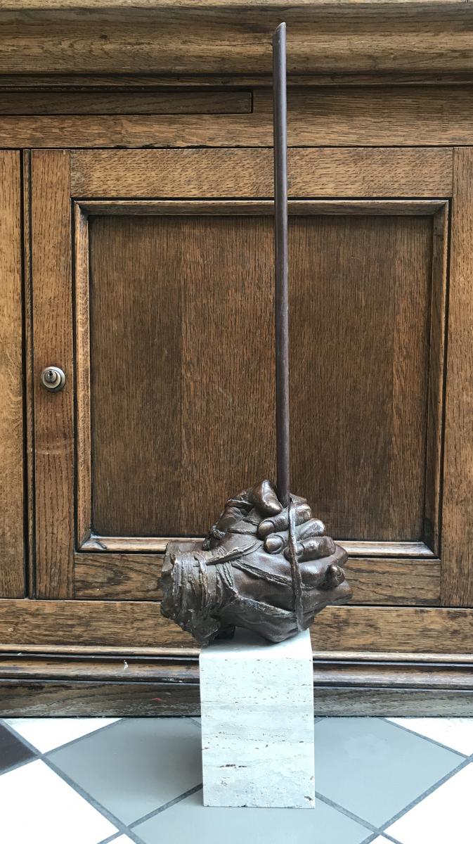 Igor Mitoraj Polish Polish Hands Bronze Patina Brown