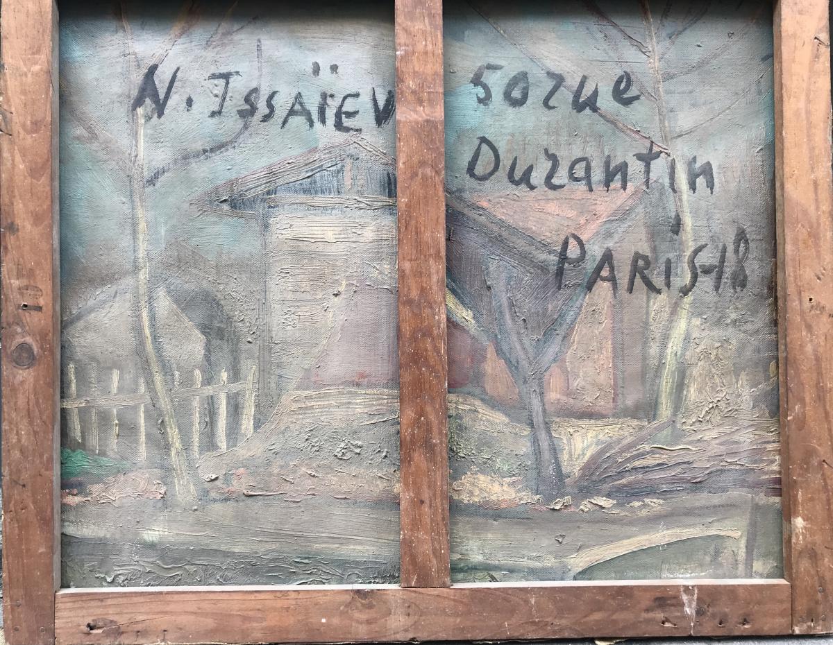 Nicolas Issaiev Николай Исаев Port De La Côte d'Azur, Huile Sur Toile, 46 X 55 Cm, -photo-3