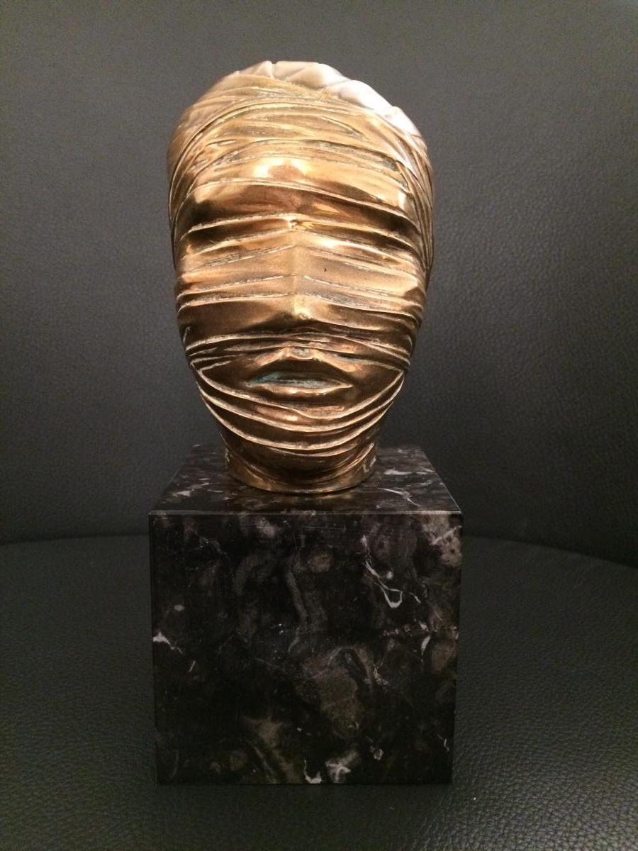 Igor Mitoraj Polish Sculpture Head Bandaged Poland Bronze