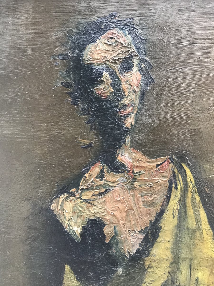 Lev Vassilievitch Zack Dit Léon Zack Леон Зак Portrait d'Homme Huile Sur Toile-photo-1