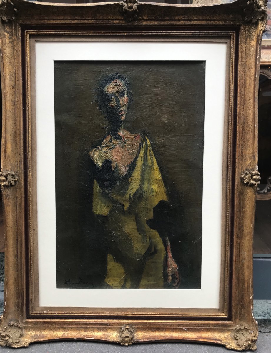 Lev Vassilievitch Zack Dit Léon Zack Леон Зак Portrait d'Homme Huile Sur Toile