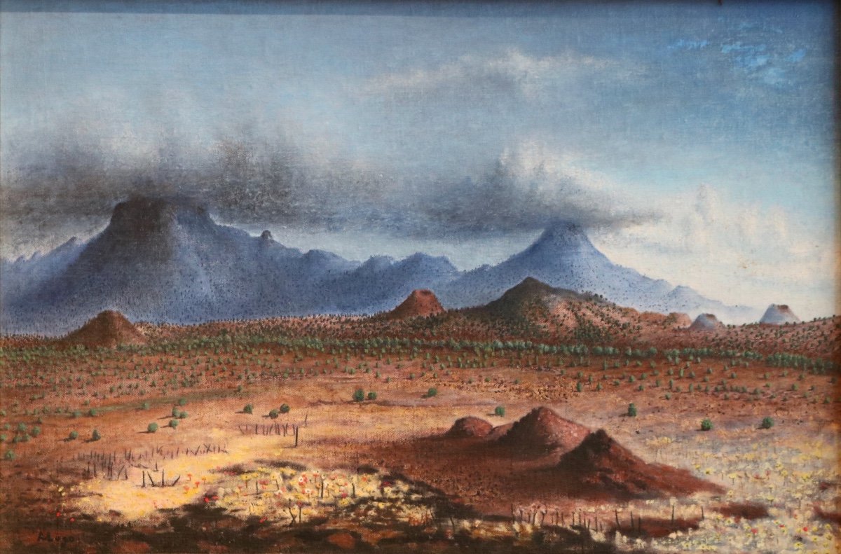 Amador Lugo Guadarrama (1921 - 2002), Paysage Mexicain