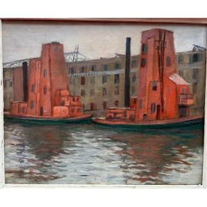Ricardo Richon Brunet (1866-1946) Les Docks à New York 1893