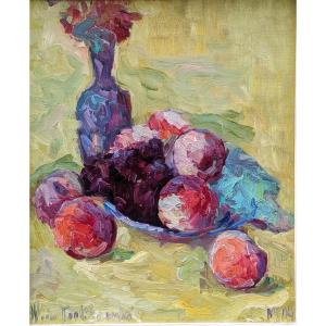 Vladimir De Terlikowski (1873-1951) Nature Morte Aux Pommes Pologne