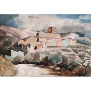 Willy Eisenschitz (1889-1974) Vue d'Un Village En Provence 