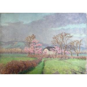 Charles Lacoste (1870-1959), "Paysage Printanier" (1945)