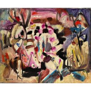 Ludwig Klimek (1912-1992), "abstract Landscape"