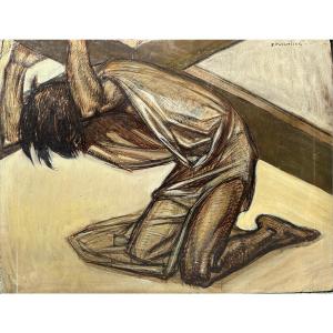 Jean Georges CORNELIUS (1880-1963), "Descente de la Croix du Christ"