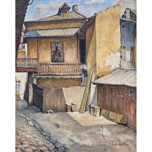 Jakub Pfefferberg (1900-1942 ?) Ruelle dans le quartier de Kazimierz à Cracovie 