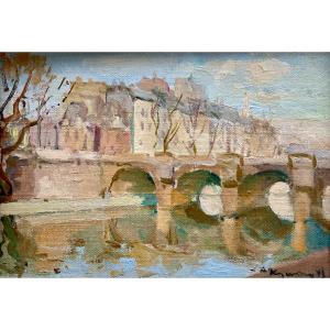 Nicolas Krycevsky (1898–1961) Ukraine Pont neuf Paris 