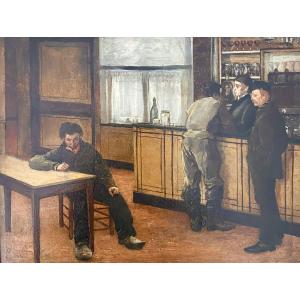 Johannes Lodewijk Moerman (1850-1896) Néerlandais Scène de bar 