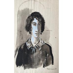 Philippe Hosiassion (1898-1978) Portrait de femme 