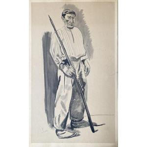 Adolphe Feder (1885-1943) Ukraine Paysan 