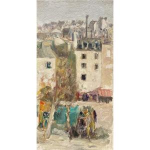 Constantin Kousnetzoff (1863-1936) Russia The Rooftops Of Paris 