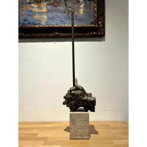 Igor Mitoraj Hands Bronze Sculpture With Copper Patina Polish