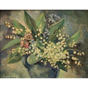 Evgenija Aleksandrovna Lang (1890 Moscou - 1973 Moscou) Bouquet de muguets 