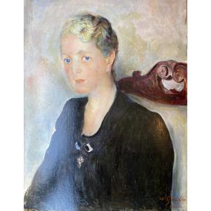 Nikolay Gushin (1888 - 1965) Portrait Of Princess Leonida Gheorgievna Bagration By Mukhran