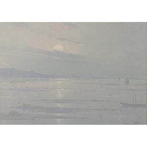 École basque Coucher de soleil à Biarritz 