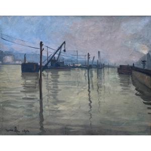 Raymond Renefer (1879 Bétheny - 1957 Andrésy) Banks Of The Seine  