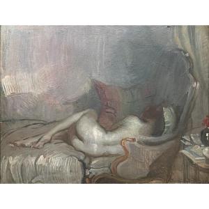 Ernest Tower Rosen (1877 Berlin - 1926) Allemagne Femme nue au divan 