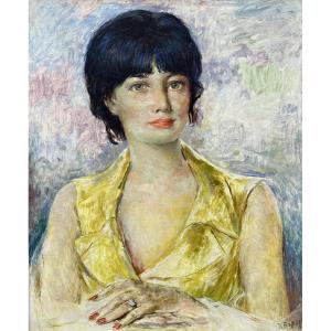 Ivan Babij (yelysavethrad 1886 - Circa 1974) Ukraine Portrait Of Madame Geffano
