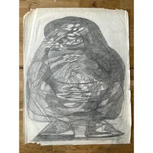 Esther Carp Polonaise Polish Personnage crayon sur papier
