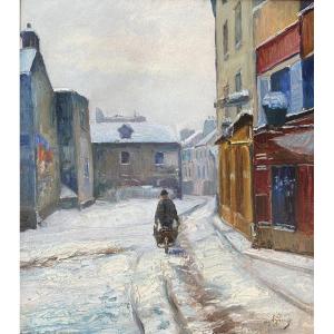 Josef Syrovy (přerov Nad Labem, 1879–prague, 1956) Czech Republic Snow-covered City 