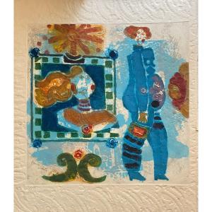 Théo Tobiasse (1927 Jaffa - 2012 Cagnes-sur-mer) Palestine Femme errante