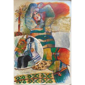 Théo Tobiasse (1927 Jaffa - 2012 Cagnes-sur-mer) Palestine Prophète pour un amour sublime