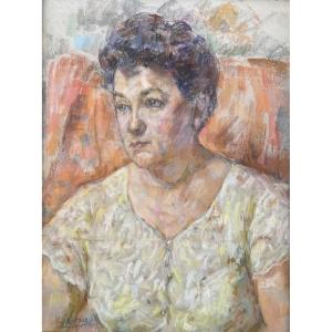 Mania Mavro (Odessa 1889- Paris 1969) Ukraine Portrait d'une dame