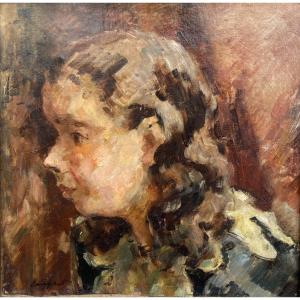 David Seifert (Wolanka 1896 - Paris 1980) Pologne Portrait d'une jeune fille 