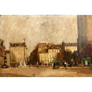 François Gáll (Cluj-Napoca 1912 - Paris 1987) Place de Saint-Germain-des-Près