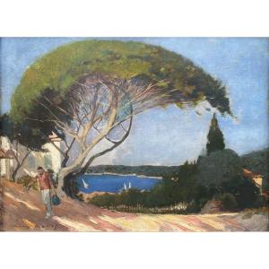 Louis Rollet (1895, Paris – 1988, Tours) Mediterranean Landscape