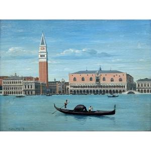 Gustave Alaux (bordeaux 1887 – Paris 1965) Venice As Seen From San Giorgio