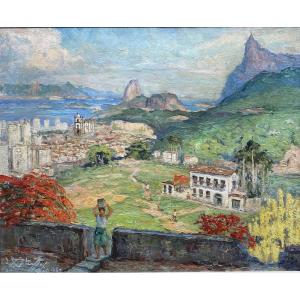 Leopoldo Gatuzzo (1887–1983) Brazil View Of Rio De Janeiro