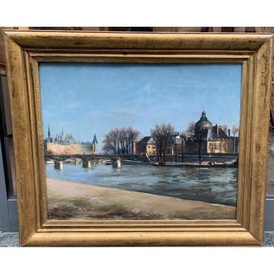 Henri Hayden (1883 Warsaw - 1970 Paris) Le Pont Des Arts Paris 1934 Poland 