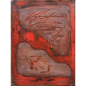 Juli Ramis I Palau (1910-1990), peintre espagnol, Composition Abstraite, 1954