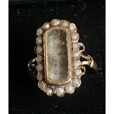 Bague XVIIIe En Or Avec Une Miniature 