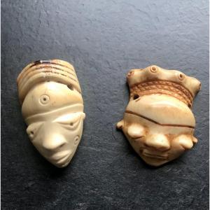 Deux Ikoko En Ivoire - Pendé Du Congo 