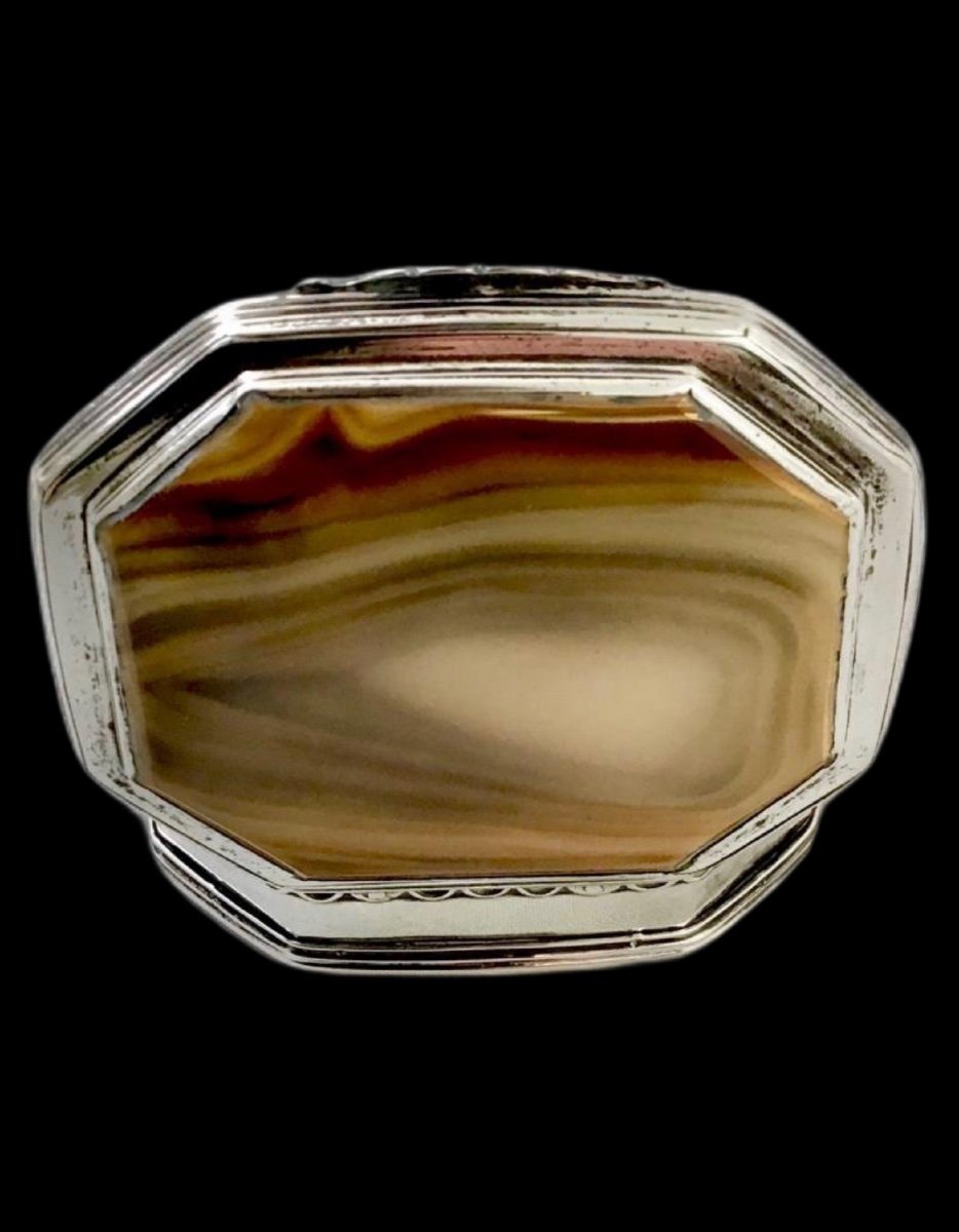 Box Around 1750, Silver, Vermeil & Agate, Abolition Of Slavery-photo-2