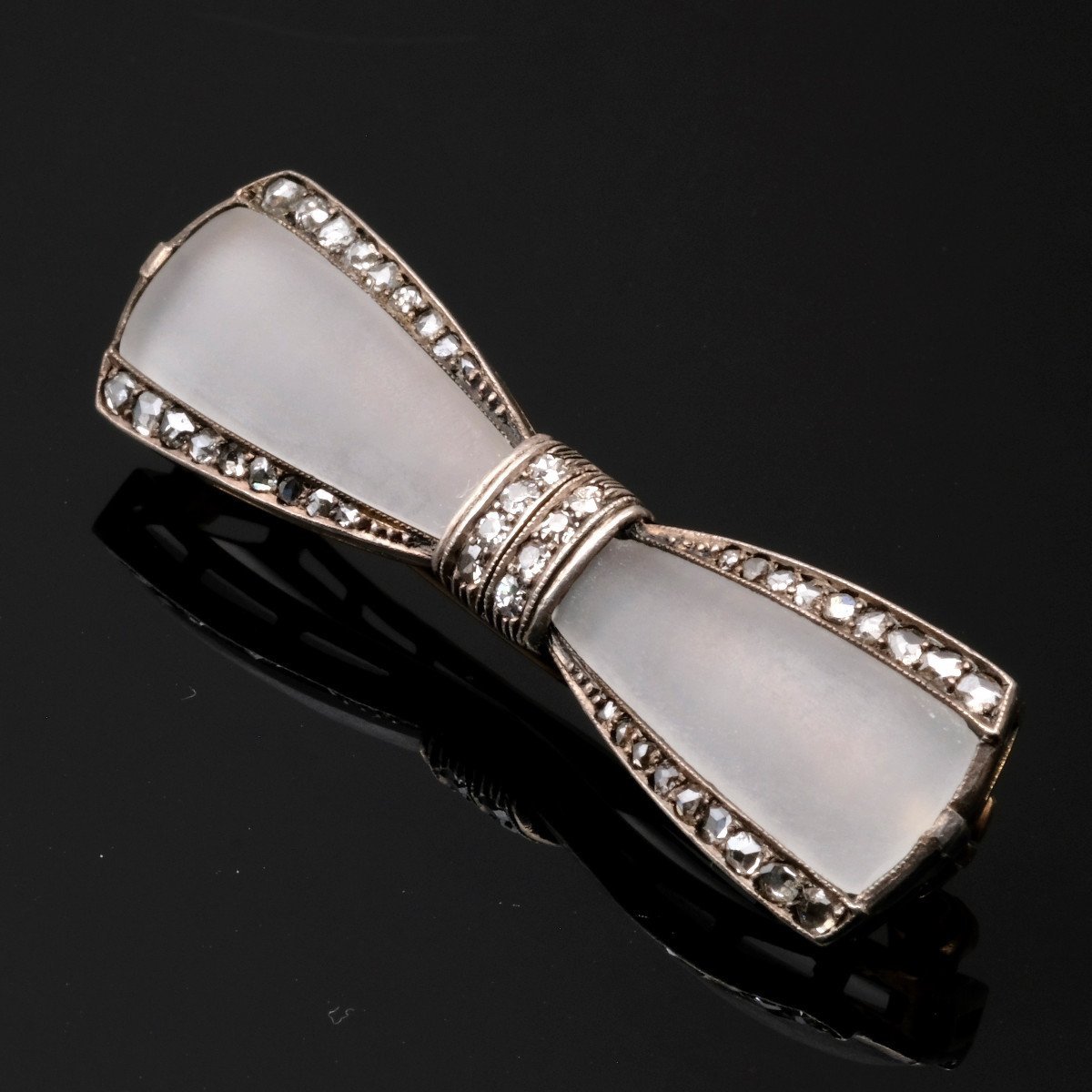 Butterfly Brooch Gold Diamonds And Crystal-photo-2