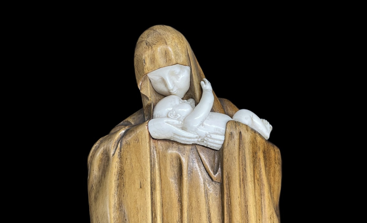 Vierge à l'Enfant Chryséléphantine-photo-2